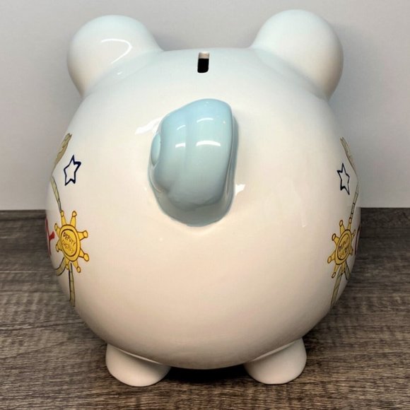 Piggy Bank Ceramic Pig with Texas Cowboy Deputy Sheriff - Picture 3 of 8